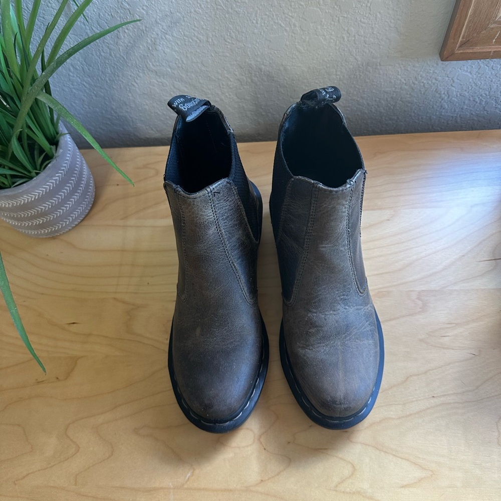 Dr. Martens Dark Brown Leather Ankle Boots - Picture 2 of 5